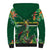 Dominica Sisserou Parrot Sherpa Hoodie Tropical Flower Flag Style - Wonder Print Shop
