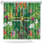 Dominica Sisserou Parrot Shower Curtain Tropical Flower Flag Style - Wonder Print Shop