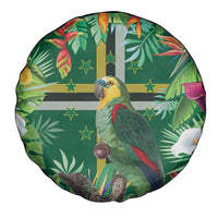 Dominica Sisserou Parrot Spare Tire Cover Tropical Flower Flag Style - Wonder Print Shop