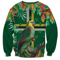 Dominica Sisserou Parrot Sweatshirt Tropical Flower Flag Style - Wonder Print Shop