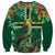 Dominica Sisserou Parrot Sweatshirt Tropical Flower Flag Style - Wonder Print Shop