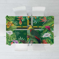 Dominica Sisserou Parrot Tablecloth Tropical Flower Flag Style - Wonder Print Shop