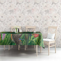 Dominica Sisserou Parrot Tablecloth Tropical Flower Flag Style - Wonder Print Shop