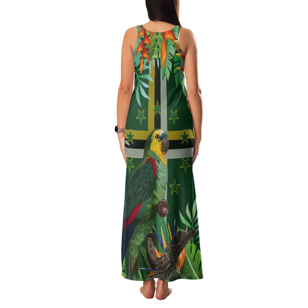 Dominica Sisserou Parrot Tank Maxi Dress Tropical Flower Flag Style - Wonder Print Shop