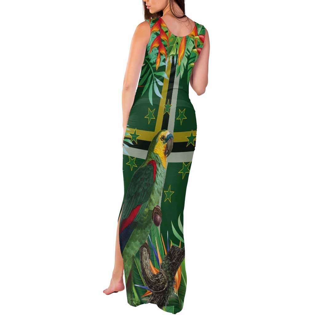 Dominica Sisserou Parrot Tank Maxi Dress Tropical Flower Flag Style - Wonder Print Shop