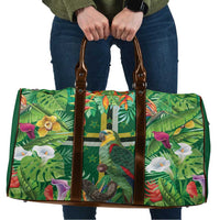 Dominica Sisserou Parrot Travel Bag Tropical Flower Flag Style - Wonder Print Shop
