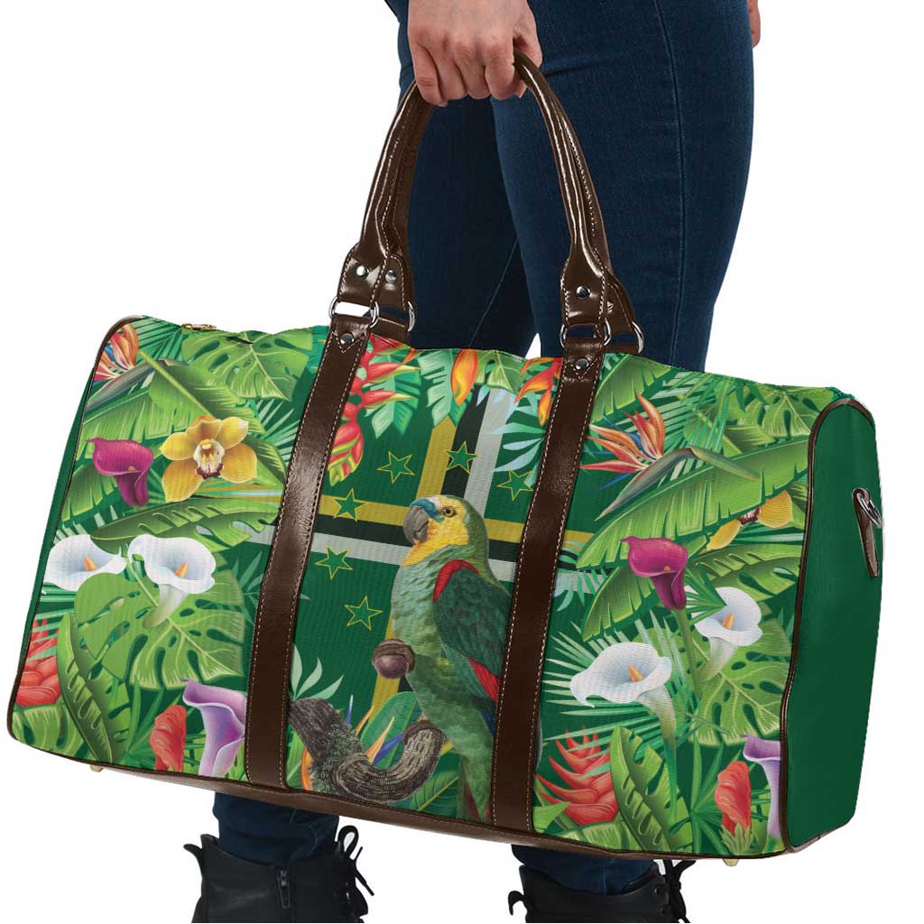 Dominica Sisserou Parrot Travel Bag Tropical Flower Flag Style - Wonder Print Shop