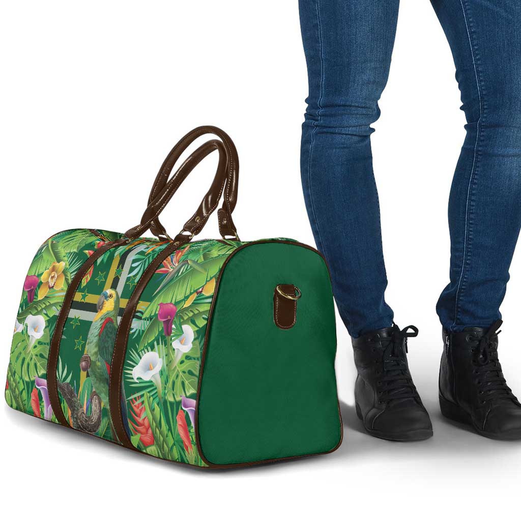 Dominica Sisserou Parrot Travel Bag Tropical Flower Flag Style - Wonder Print Shop