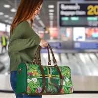 Dominica Sisserou Parrot Travel Bag Tropical Flower Flag Style - Wonder Print Shop