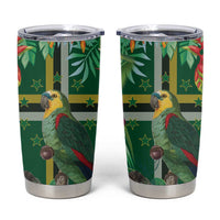 Dominica Sisserou Parrot Tumbler Cup Tropical Flower Flag Style - Wonder Print Shop