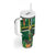 Dominica Sisserou Parrot Tumbler With Handle Tropical Flower Flag Style - Wonder Print Shop