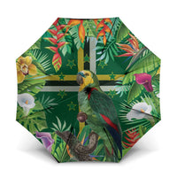 Dominica Sisserou Parrot Umbrella Tropical Flower Flag Style - Wonder Print Shop