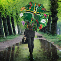 Dominica Sisserou Parrot Umbrella Tropical Flower Flag Style - Wonder Print Shop