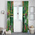 Dominica Sisserou Parrot Window Curtain Tropical Flower Flag Style - Wonder Print Shop