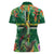 Dominica Sisserou Parrot Women Polo Shirt Tropical Flower Flag Style - Wonder Print Shop