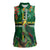 Dominica Sisserou Parrot Women Sleeveless Polo Shirt Tropical Flower Flag Style - Wonder Print Shop