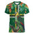 Dominica Sisserou Parrot Women V-Neck T-Shirt Tropical Flower Flag Style - Wonder Print Shop