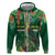 Dominica Sisserou Parrot Zip Hoodie Tropical Flower Flag Style - Wonder Print Shop
