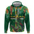 Dominica Sisserou Parrot Zip Hoodie Tropical Flower Flag Style - Wonder Print Shop