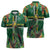 Dominica Sisserou Parrot Zipper Polo Shirt Tropical Flower Flag Style - Wonder Print Shop