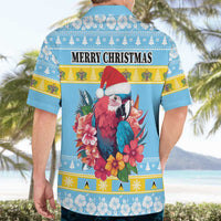 Saint Lucia Christmas Hawaiian Shirt Saint Lucian Parrot With Hibiscus Flowers - Wonder Print Shop