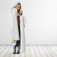 Saint Lucia Christmas Hooded Blanket Saint Lucian Parrot With Hibiscus Flowers