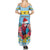 Saint Lucia Christmas Summer Maxi Dress Saint Lucian Parrot With Hibiscus Flowers - Wonder Print Shop