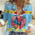 Saint Lucia Christmas Women Casual Shirt Saint Lucian Parrot With Hibiscus Flowers - Wonder Print Shop