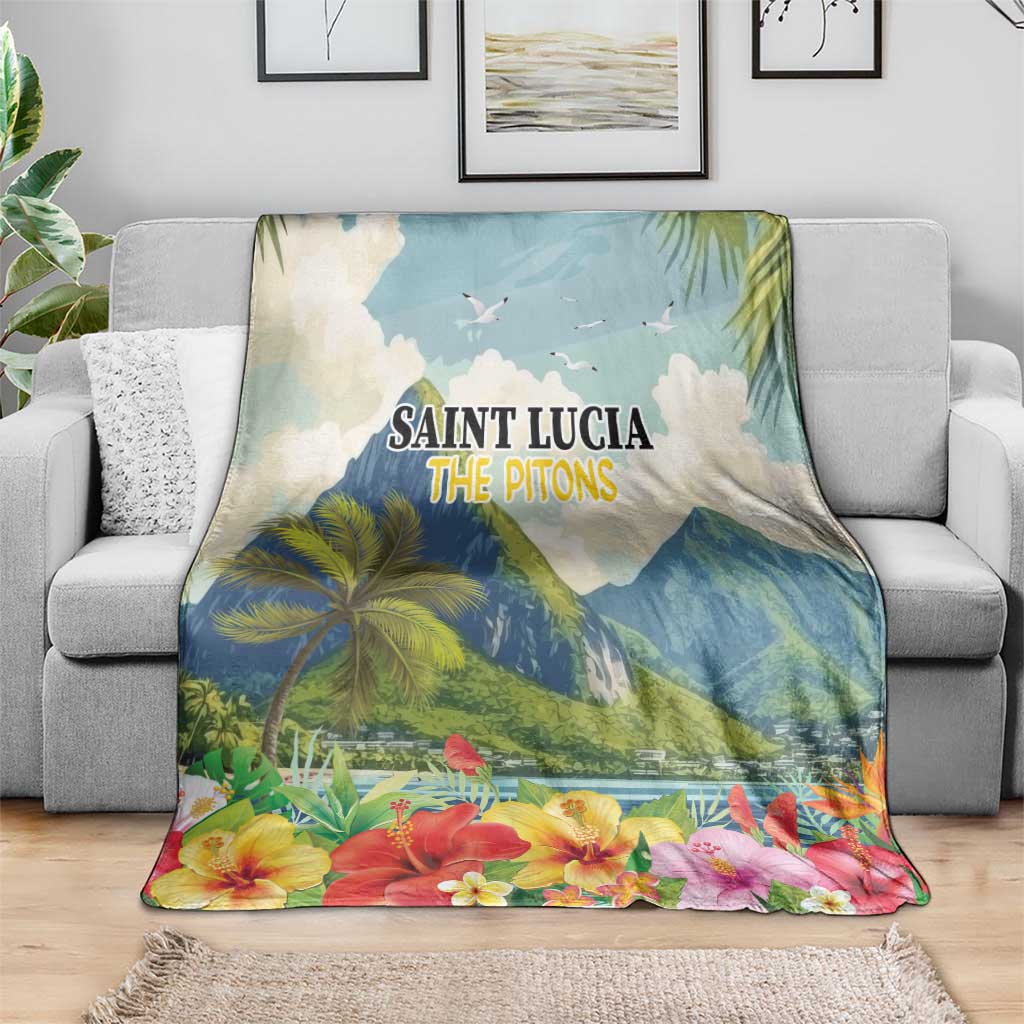 Pitons Saint Lucia Blanket Hibiscus Flowers