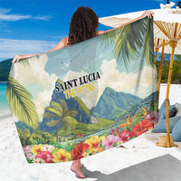 Pitons Saint Lucia Sarong Hibiscus Flowers - Wonder Print Shop