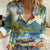 Pitons Saint Lucia Women Casual Shirt Hibiscus Flowers - Wonder Print Shop