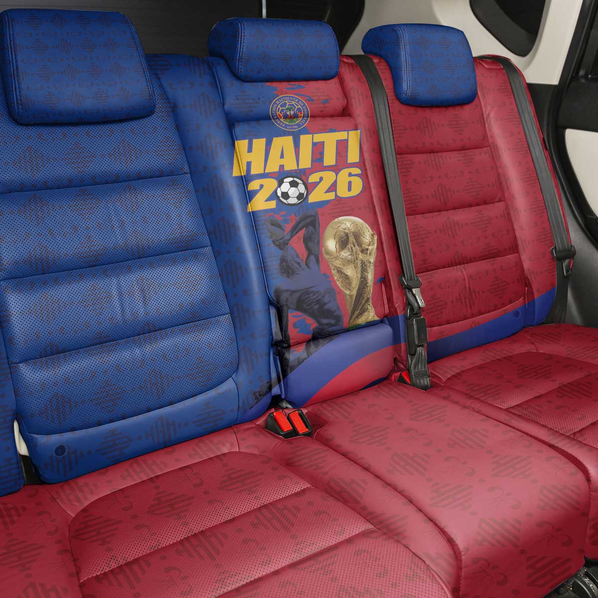 Afro-Haitians Football Back Car Seat Cover Les Grenadiers 2026 World Football - Wonder Print Shop