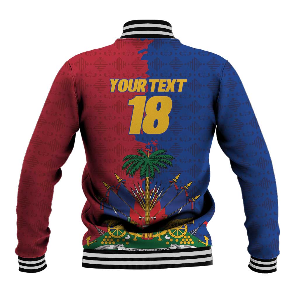 Custom Afro-Haitians Football Baseball Jacket Les Grenadiers 2026 World Football - Wonder Print Shop