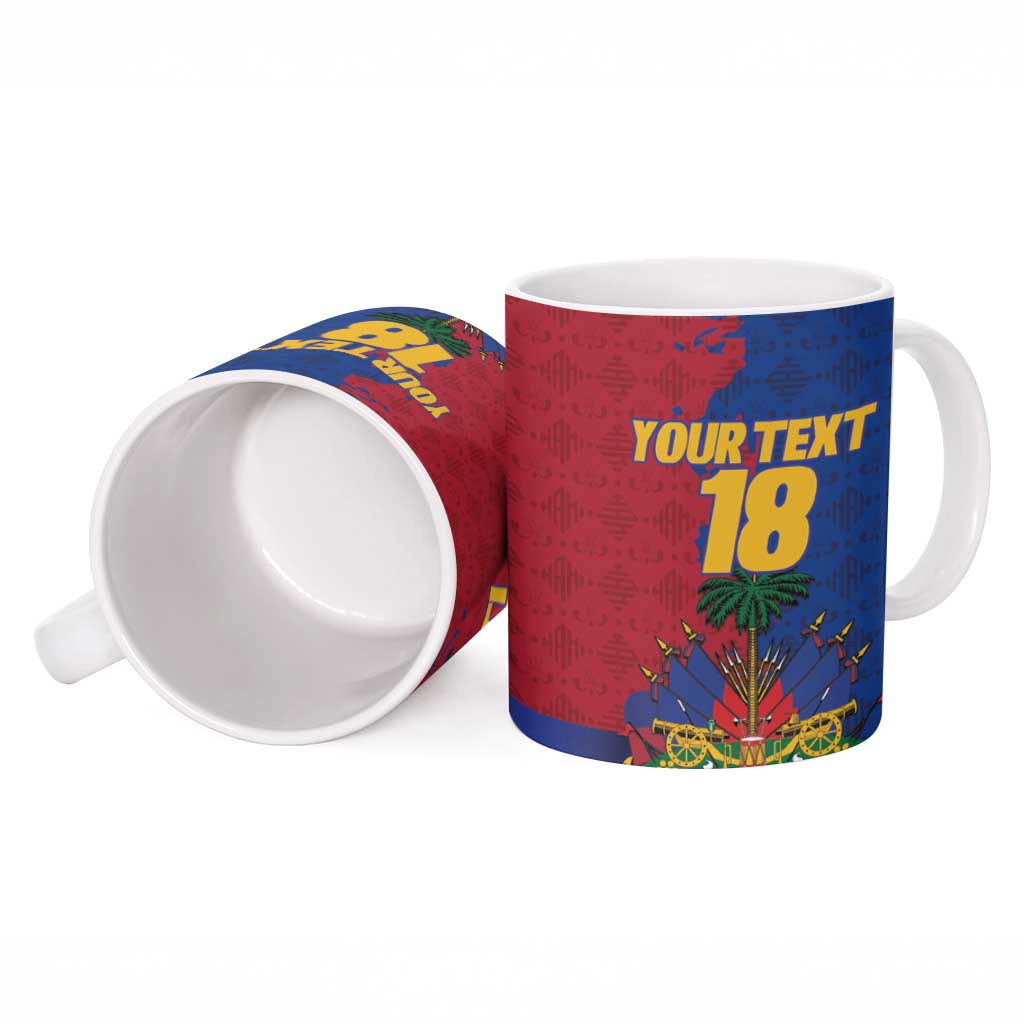 Custom Afro-Haitians Football Ceramic Mug Les Grenadiers 2026 World Football - Wonder Print Shop