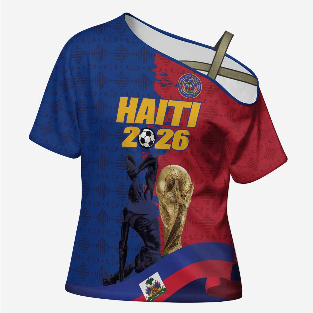 Custom Afro-Haitians Football Cross Shoulder Shirt Les Grenadiers 2026 World Football - Wonder Print Shop