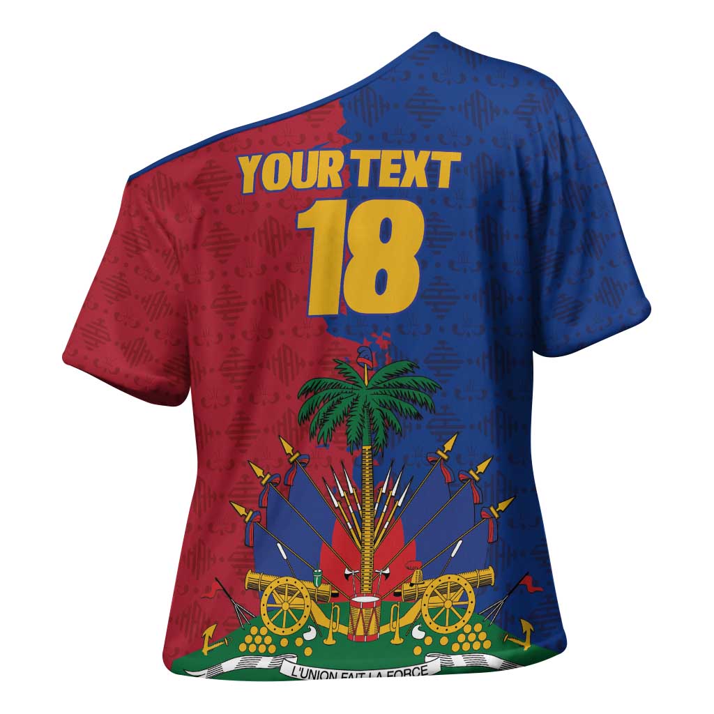 Custom Afro-Haitians Football Cross Shoulder Shirt Les Grenadiers 2026 World Football - Wonder Print Shop