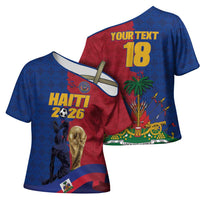 Custom Afro-Haitians Football Cross Shoulder Shirt Les Grenadiers 2026 World Football - Wonder Print Shop