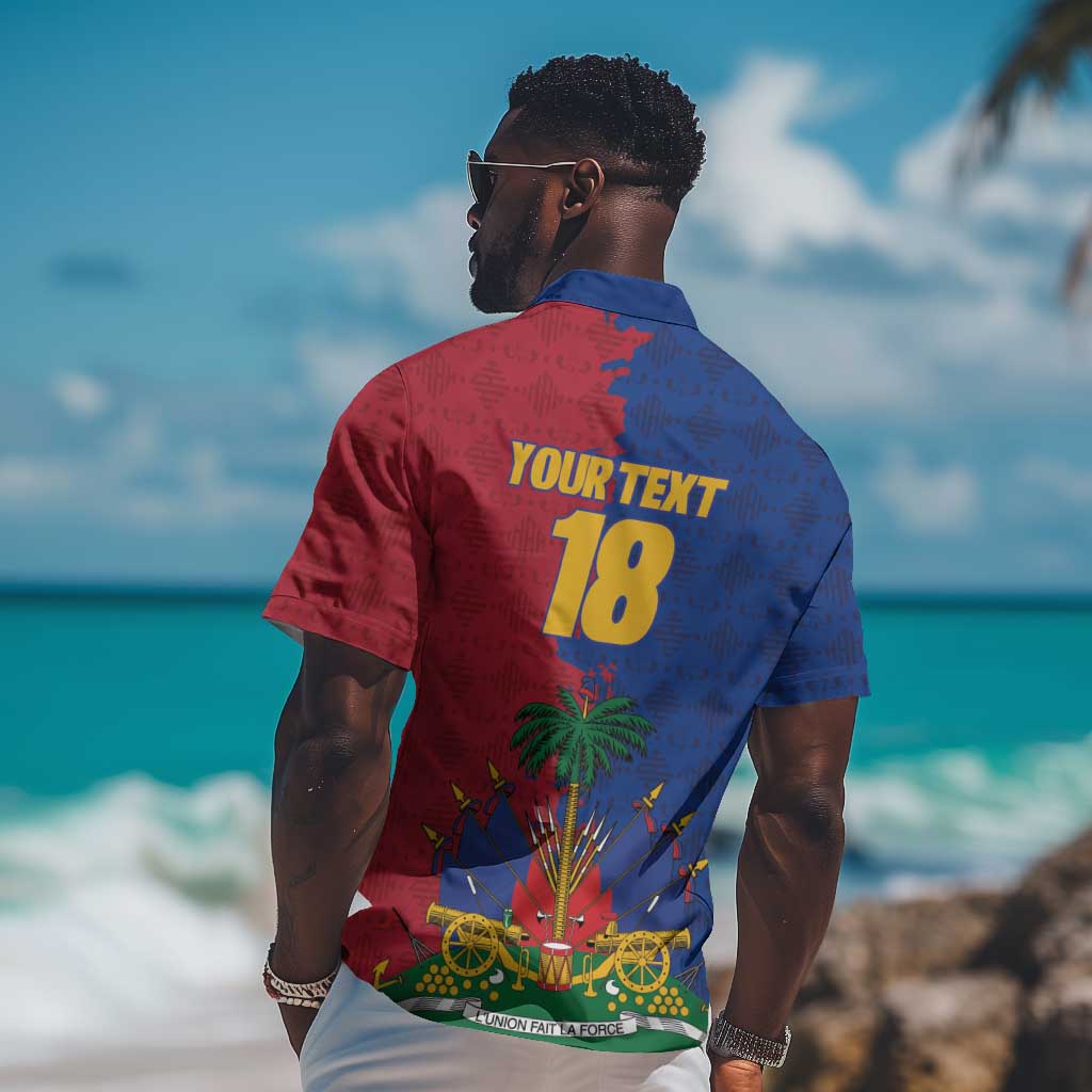 Custom Afro-Haitians Football Hawaiian Shirt Les Grenadiers 2026 World Football - Wonder Print Shop