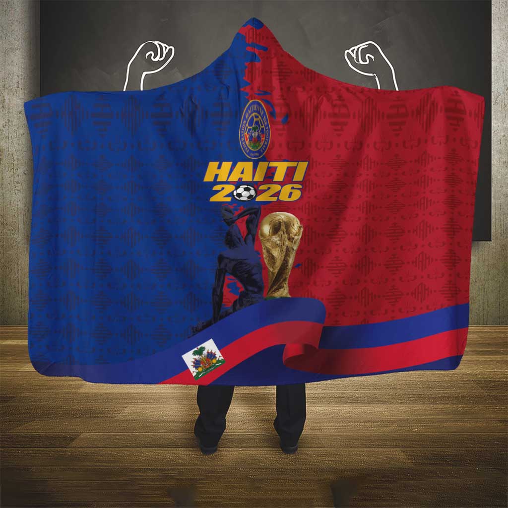 Afro-Haitians Football Hooded Blanket Les Grenadiers 2026 World Football - Wonder Print Shop