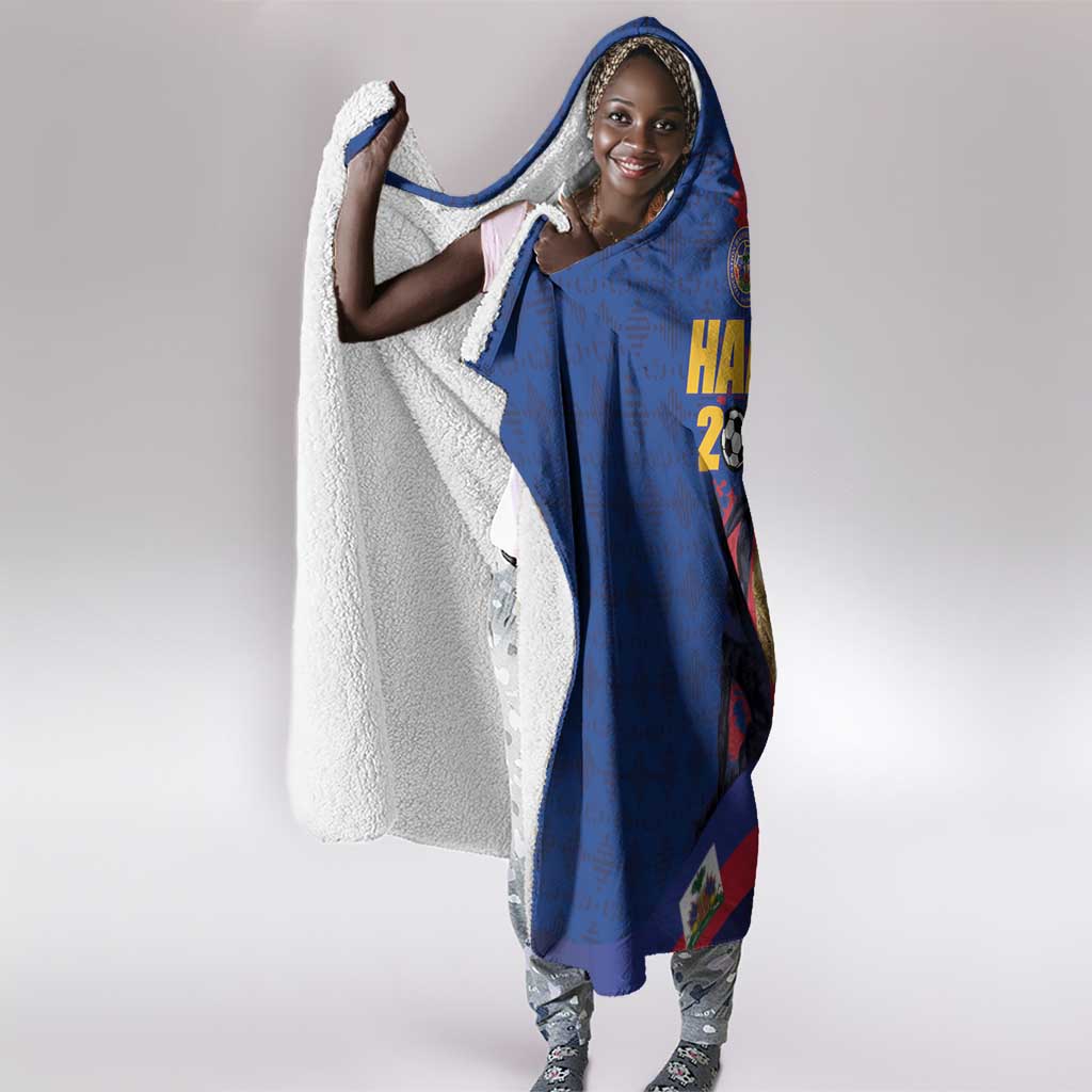 Afro-Haitians Football Hooded Blanket Les Grenadiers 2026 World Football - Wonder Print Shop