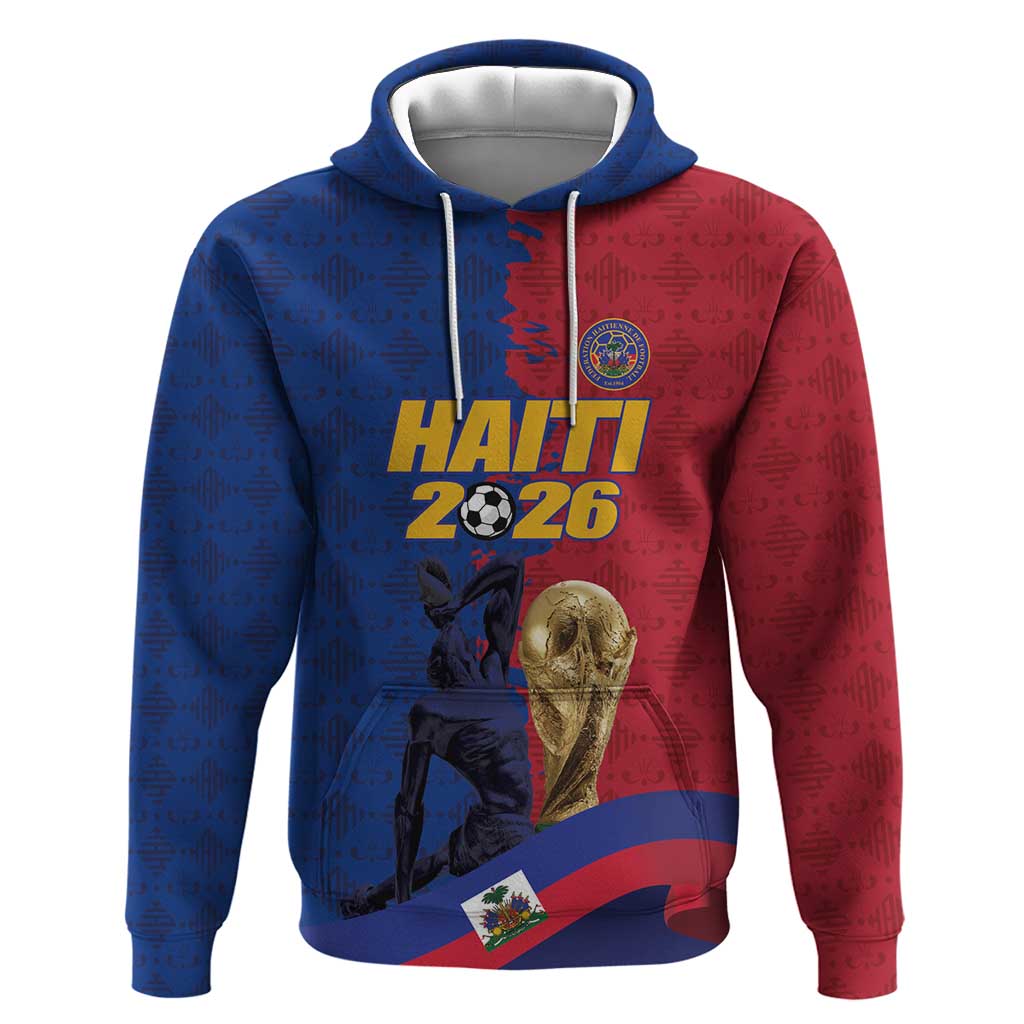 Custom Afro-Haitians Football Hoodie Les Grenadiers 2026 World Football - Wonder Print Shop