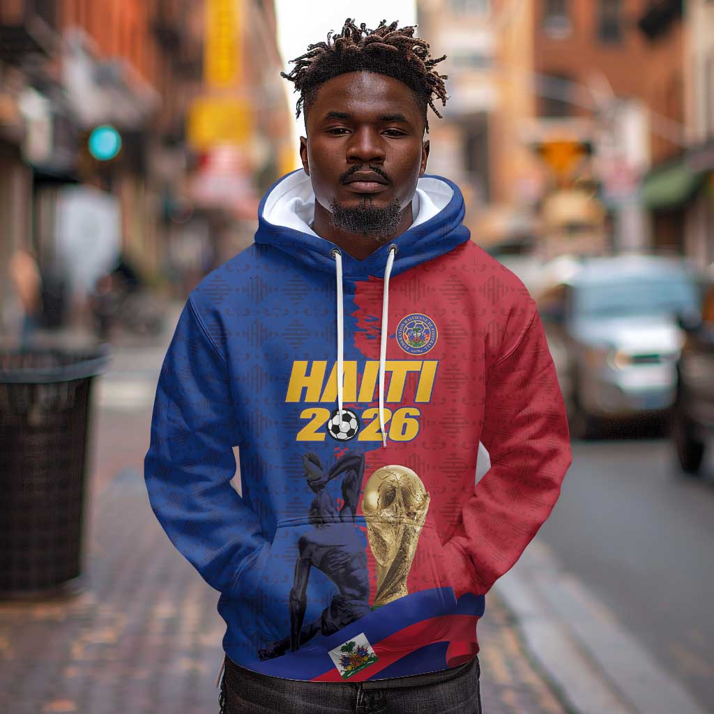 Custom Afro-Haitians Football Hoodie Les Grenadiers 2026 World Football - Wonder Print Shop