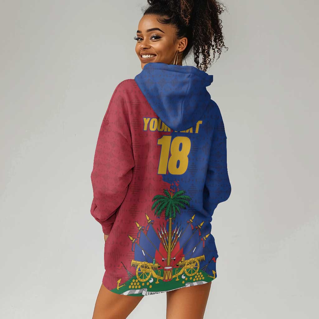 Custom Afro-Haitians Football Hoodie Dress Les Grenadiers 2026 World Football - Wonder Print Shop