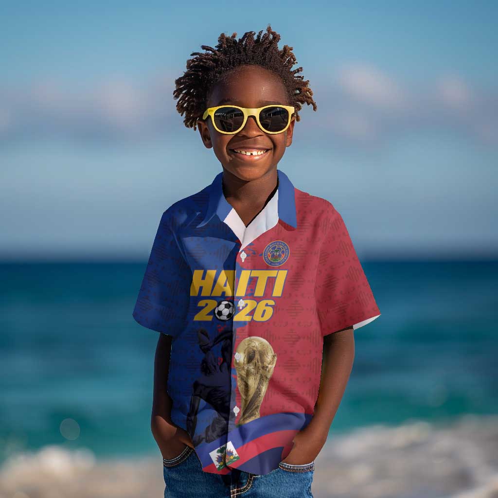 Custom Afro-Haitians Football Kid Hawaiian Shirt Les Grenadiers 2026 World Football - Wonder Print Shop