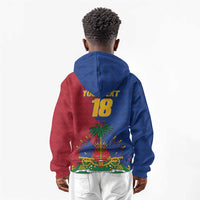 Custom Afro-Haitians Football Kid Hoodie Les Grenadiers 2026 World Football - Wonder Print Shop