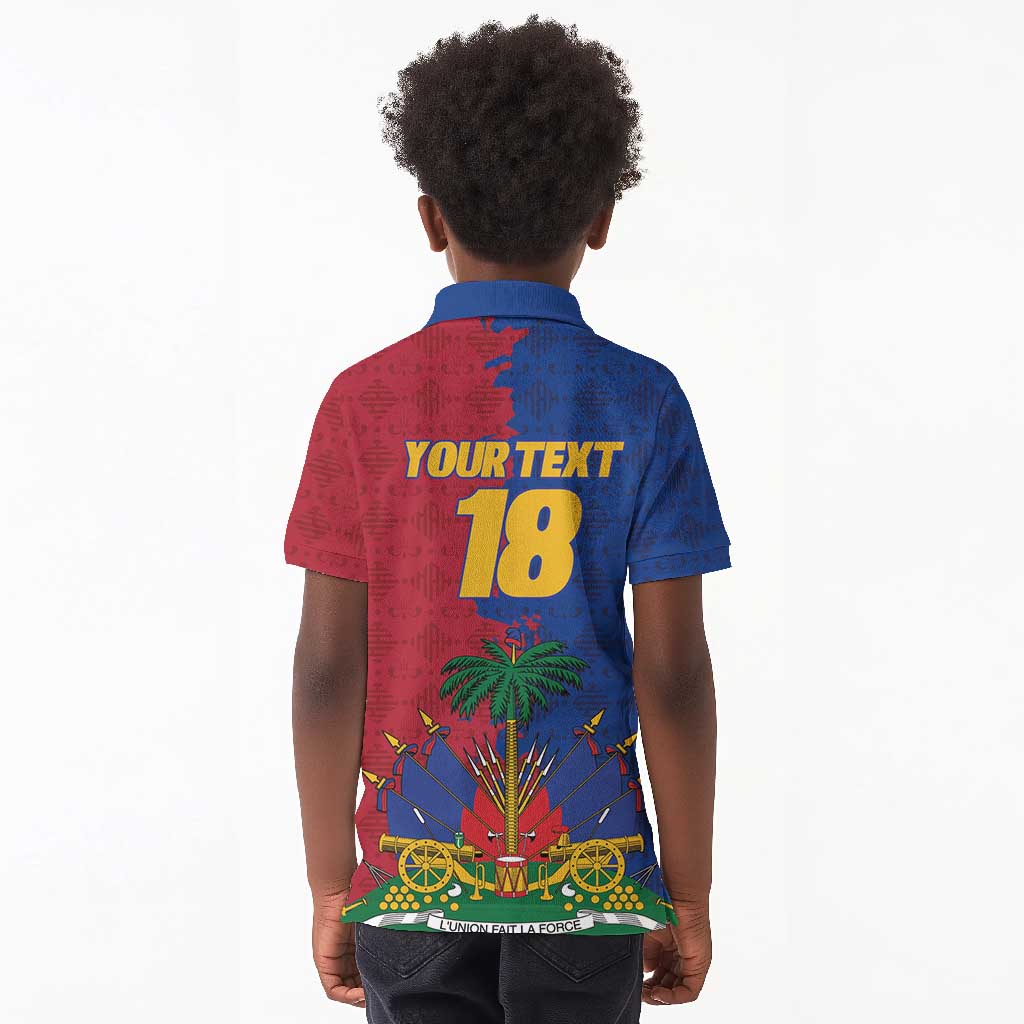 Custom Afro-Haitians Football Kid Polo Shirt Les Grenadiers 2026 World Football - Wonder Print Shop