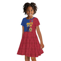 Custom Afro-Haitians Football Kid Short Sleeve Dress Les Grenadiers 2026 World Football - Wonder Print Shop