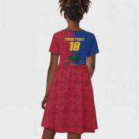 Custom Afro-Haitians Football Kid Short Sleeve Dress Les Grenadiers 2026 World Football - Wonder Print Shop