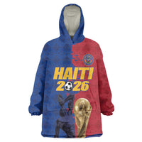 Custom Afro-Haitians Football Kid Wearable Blanket Hoodie Les Grenadiers 2026 World Football - Wonder Print Shop