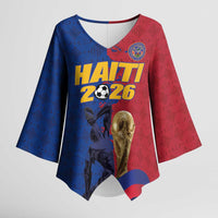 Custom Afro-Haitians Football Kimono Sleeve Blouse Les Grenadiers 2026 World Football - Wonder Print Shop